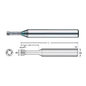 4STMS rövidhornyú menetmarók INOX-hoz M1-M20, UNC, UNF