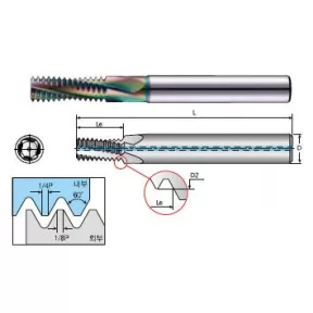 4LTMS álatlános hosszú menetmaró INOX-hoz M3~M16, UNC, UNF