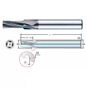 4NPTMA Általános  kúpos csőmenetmaró ALU-hoz NPT 1/16"~2"