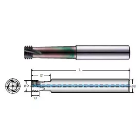 4BSPTA Nyakalt kúpos csőmenetmaró ALU-hoz BSP 1/16"~2" rövidhornyú