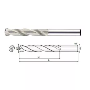 2DUBE - standard keményfém csigafúrók D1 - 12mm hosszú
